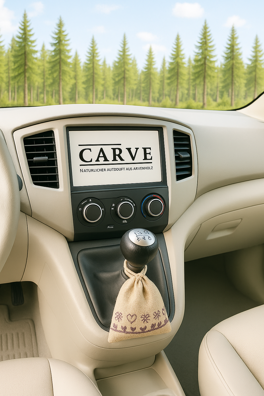 cArve Duft-Bundle – Arvenspäne im Baumwollbeutel & Nachfüllflasche Arvenmischung