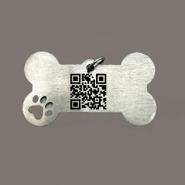 QR Code Hundemarke mit Namen