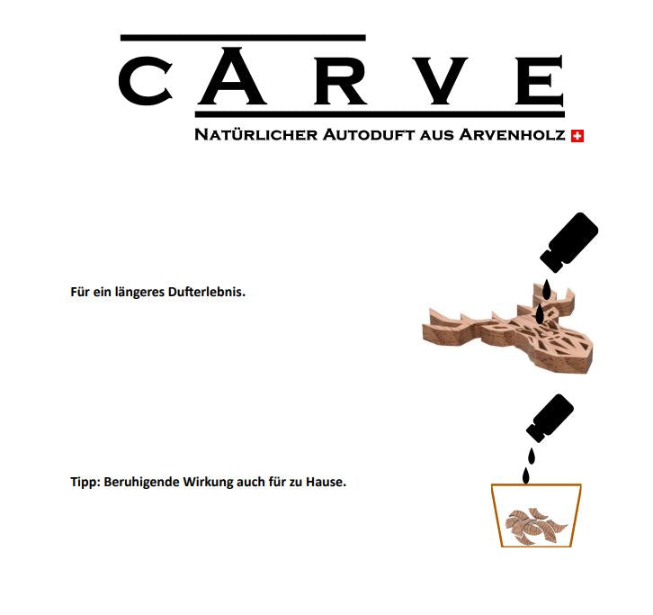 Natürlicher Autoduft aus Arvenholz von cArve